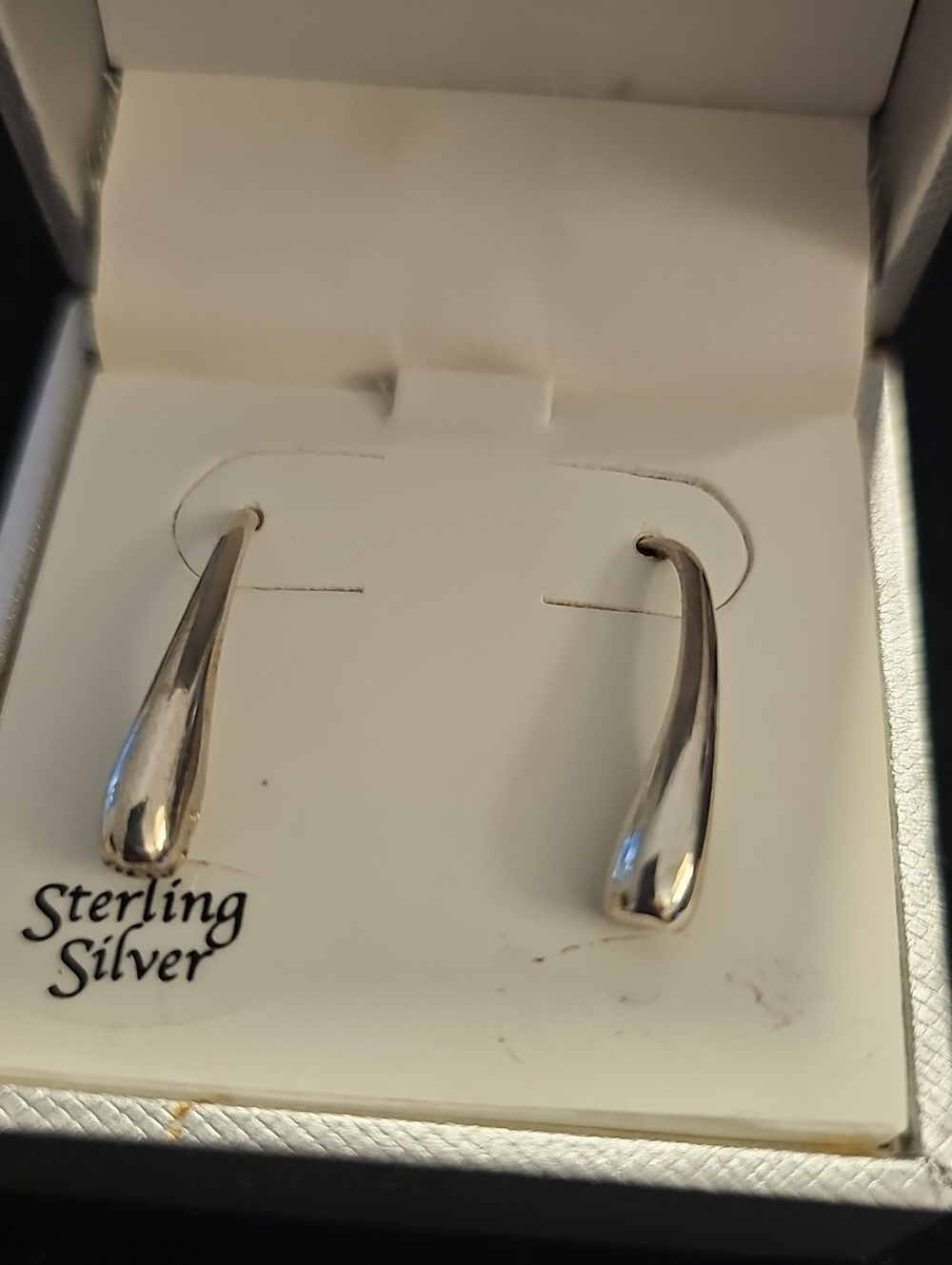 Unbranded Teardrop Drop Earrings Womens Size OS Silver 925 Sterling Minimalist